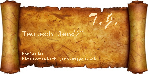 Teutsch Jenő névjegykártya